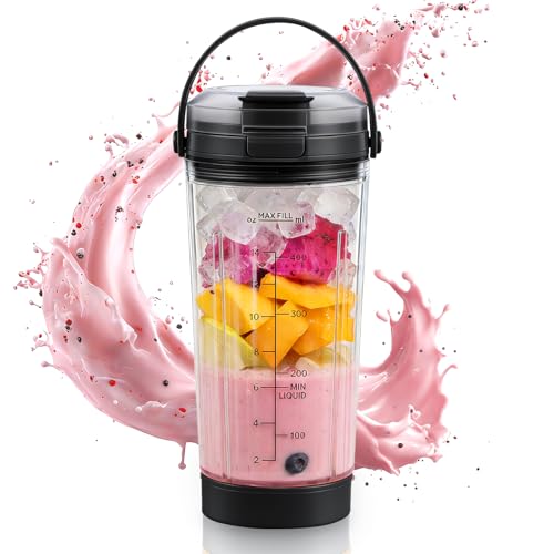 PCTTOIL Mixgefäß kompatibel mit Ninja Blast Tragbarer Mixer, 530ml Mixbecher mit Trink- und Auslaufsicherer Deckel für Ninja Blast BC151EUBK/BC151EUNV/BC151EUPR/BC151UKEUGV (Schwarz)