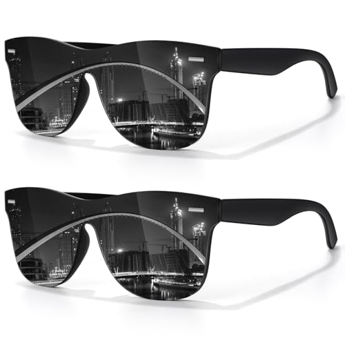 LINVO Gafas de Sol Polarizadas Hombre Mujer Moda Sombras Planas Pieza Conducir Pescar Protección UV