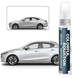 Car Touch up Paint(34K/41K Crystal White Pearl Tricoat) Compatible with Mazda, Car Paint Pen Scratch Repair Two-In-One Touch Up Paint, Premium Car Scratch Remover for Deep Scratches