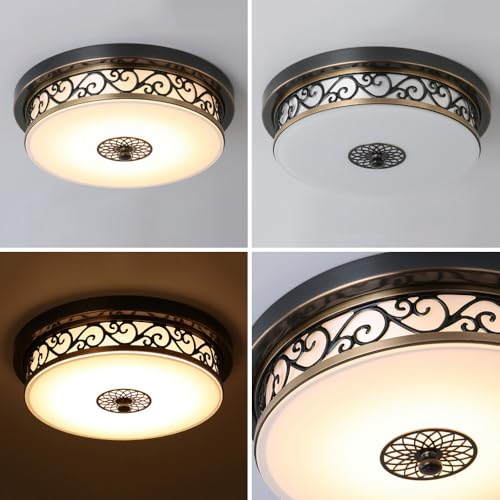Plafón de techo vintage para pasillos bajos que necesitan amplitud y luz cálida 5