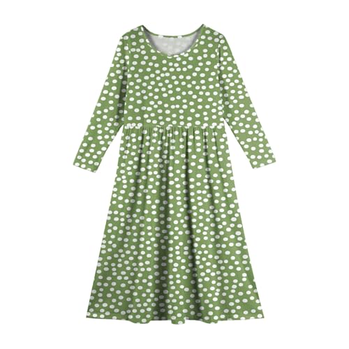 Girls Floral Maxi Dresses with Pockets Long Sleeve Soft Casual Flower Print Dress Fall Casual Party Outfits2