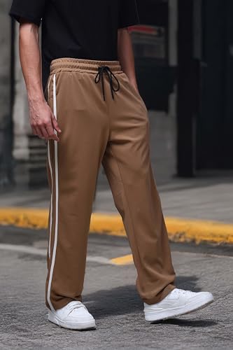 Image of Men's Loose Fit Side Tape Trackpants