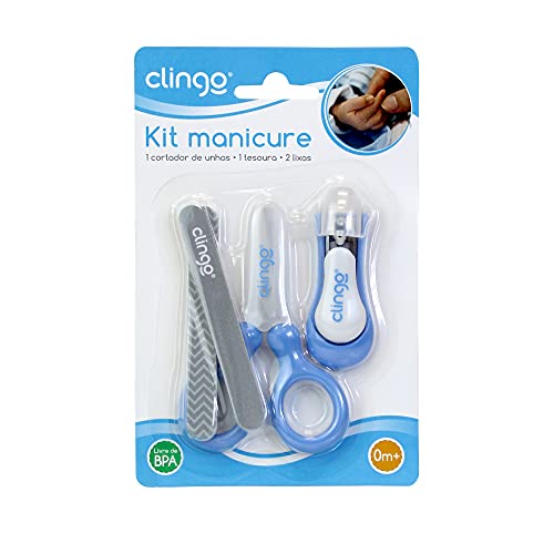 Clingo Kit Manicure Infantil Azul Azul