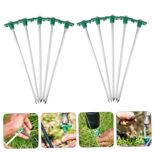 Estacas de acero inoxidable duraderas y resistentes a la deformación para acampar 8