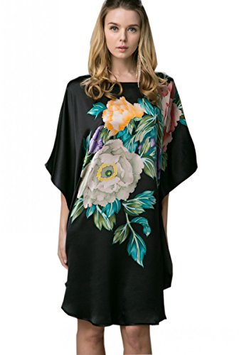 Peignoir nuisette femme long grande taille en soie contre la chaleur nocturne