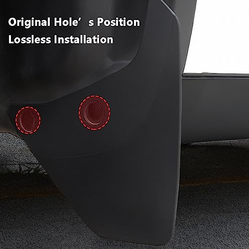 Image of Riloer Rear Front Mud Flaps Mudflaps Mudguards, Splash Guards Fender Flares Dirty Traps with Fastener Rivet Clips, 2020-2023 Compatible with Tesla Model Y