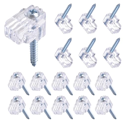 Clips de retención de vidrio transparentes y tornillos para puertas de armario MOROBOR de 10 mm 2