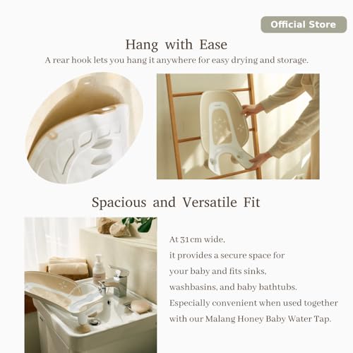 Image of [Malang Honey] Non-Slip Baby Bidet Support Seat with Suction Cups (Ideal for Baby Rinsing and Hygiene)
