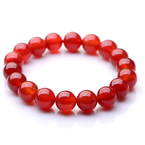 Agate rouge naturel 10mm bracelet en perles de cristal authentique