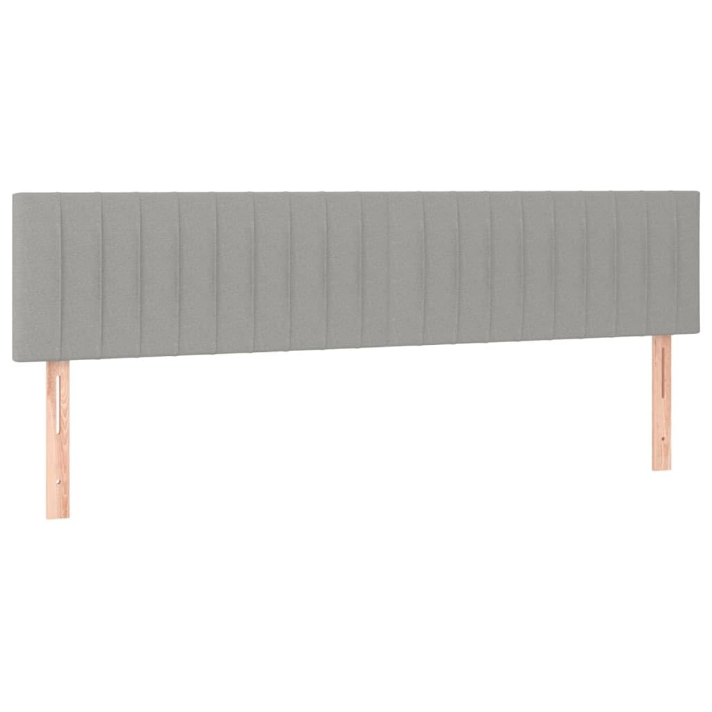 vidaXL Têtes de Lit Meubles de Chambre à Coucher Accessoires de Lit Simple Têtes de Cadre de Lit Intérieur Gris Clair 180x5x78/88 cm Tissu