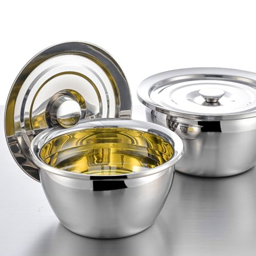 Bowl mezclador de acero inoxidable OSALADI con tapa 9 pulgadas miniatura 6