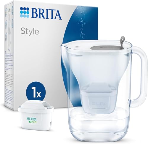 Jarra filtrante BRITA Estilo gris de 2,5 litros con filtro MAXTRA PRO All-in-1