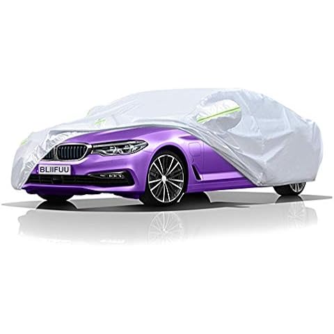 Bliifuu Sedan Car Cover Waterproof Windproof Snowproof UV Protection for Outdoor All Weathers, Breathable Full Exterior Cover Fit Sedan 185" L x 70" W x 47" H Cover
