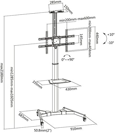 KIMEX 030-1200 Floor Stand Dimensions Diagram