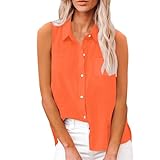 【Design élégant avec détails pratiques】 Dotée d’un col chemise, de boutons frontaux et d’une poche latérale, elle allie style et praticité. Le col ajoute une touche de sophistication (adaptée au travail décontracté), tandis que la poche permet de ranger petits objets. La coupe sans manches libère les épaules, idéal pour les températures élevées.