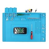 ✔️Für Profi & Hobbyist - Spurtar hitzebeständige Silikonmatte ist ideal für das Löten von elektronischen Platinen, Smartphone, Uhren, Schmuck u.v.a. Die Vielzahl der Fächer erlaubt es Ihnen, um Ordnung auf Ihrer Werkmatte zu halten, wo alle Teile einfach zurückzufinden sind