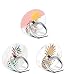 CuteeCase Phone Ring Holder Stand, 3 Pack Universal 360 Rotation Smartphone Finger Ring Grip Stand with 3 Car Mount Hooks for Smartphones and Tablets - Pineapple