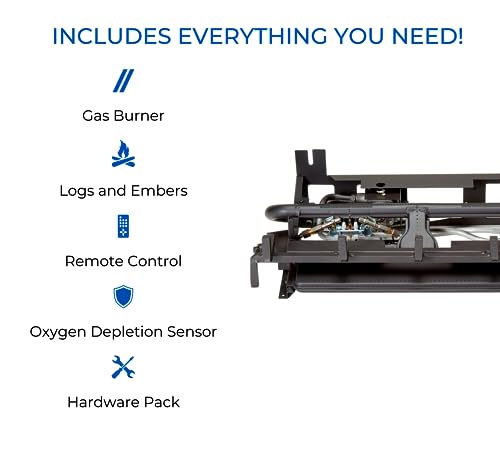 Duluth Forge DLS-24R-1-AZ Dls-24R-1 Dual Fuel Ventless Fireplace Logs Set With Remote Control, Use With Natural Gas Or Liquid Propane thumb #4
