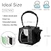 GUANGHEIRON Cast iron Teapot, Tea Kettle for Stovetop Safe with Stainless Steel Infuser,Japanese Hand-made Square Tea Pot Coated with Enameled Interior for 27oz,780ml Black