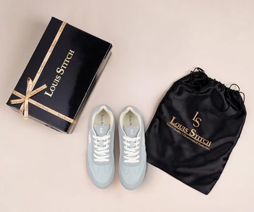 Image of LOUIS STITCH Women's Casual Lightweight Sneakers | Ortholite Cushioned Comfort | Dual-Color TPR Sole | Lightweight & Comfortable Casual Lace-Up Shoes | LSD-SNK-NBL & DNM