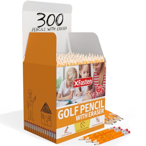 XFasten Lápices de Golf con Borrador, Pack 300 miniatura 1
