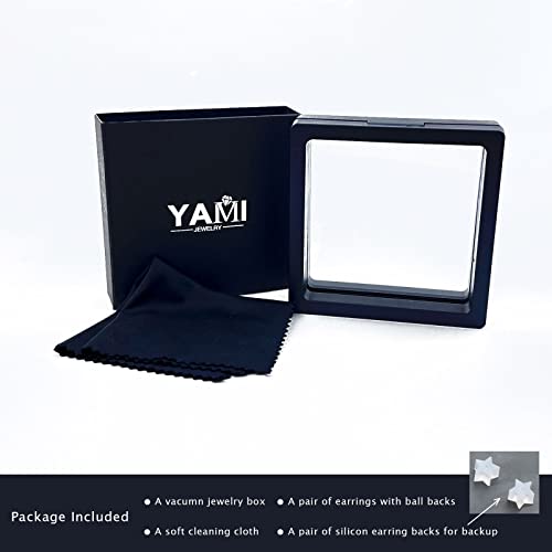 Yami Pearl Earrings For Women, Akoya Saltwater Cultured Pearl, 925 Sterling Silver Stud Earrings Screw Back With Gold Safety Locking Ball Backs, Comfy Trendy Hypoallergenic Jewelry Gifts For Her, Gold #TOP6