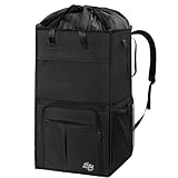 WELIDAY Laundry Backpack Bag, Extra Large 2 in 1 Laundry Hamper Basket with Shoulder Straps, Freestanding Laundry Bag for College Dorm, Laundromat, Apartment