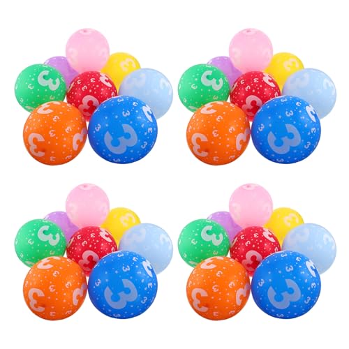 GARIOUANS 100 Piezas Globos Inflables Redondos Número con Impresión de Estrella Decoración para Cumpleaños Años Shower Boda y Aniversario Globos de Látex para Niñas