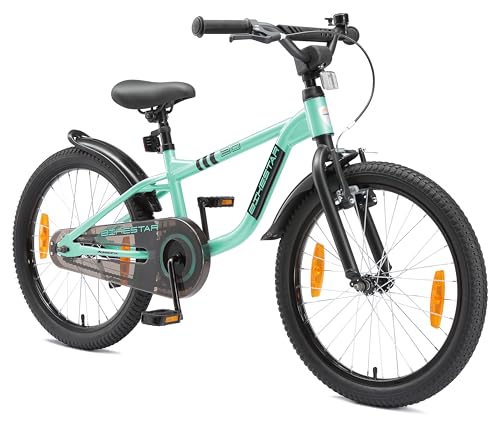 Löwenrad Kinderfahrrad für Jungen und Mädchen ab 6 Jahre | 20 Zoll Kinderrad mit Bremse | Fahrrad für Kinder | Mint