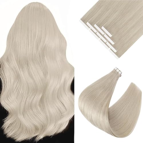 Image of VeSunny 16inch Tape Hair Extensions Human Hair Balayage Color #1B Black Fading to #4 Dark Brown Mixed #27 Caramel Blonde Remy Tape in Hair Extensions 10pcs 25g /pack