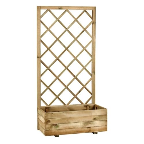 TheGoodGarden Fioriera Vaso con griglia Susy 70X35X H140 Cm fioriera in legno