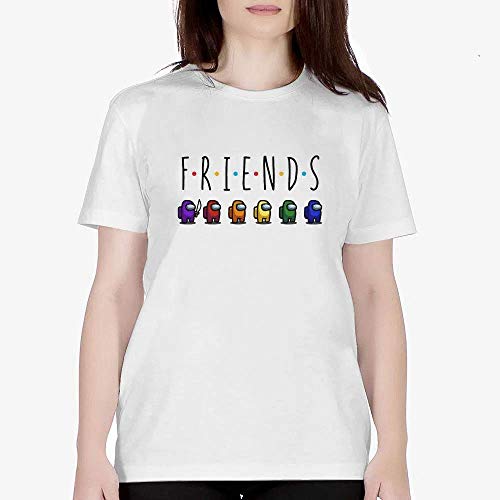 Camiseta Algodão Unissex Among Us Friends Jogo Detetive Moda (Rosa Claro, GG)