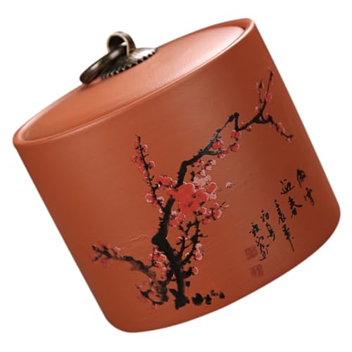 Alipis Tarro Lata Contenedor Sellado Almacenamiento Organizador De Té Soporte Hermético Tapa Recipiente Cerámica