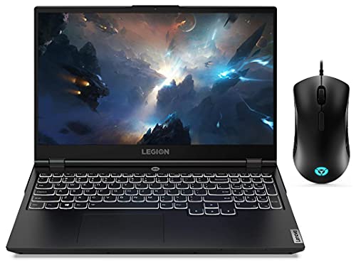 Image of Lenovo Legion 5 i5 10th Gen 15.6 inch FHD IPS Gaming Laptop (8GB /512GB SSD /W10 /120Hz /GTX 1650 /Black /2.3Kg), 82AU00PMIN + Legion M300 RGB Gaming Mouse (8 Button, 8000DPI, 16.8M Custom RGB)