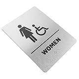 MAGICLULU Toilettenschild Für Damen-wc Badezimmerschild Wandschild Mit Klarem Design Für Hotels Restaurants Cafés Einkaufszentren Einfache Montage
