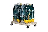 Dmora Plattform mit Polypropylenrädern, 100% Made in Italy, 48x29h8 cm, beige Farbe