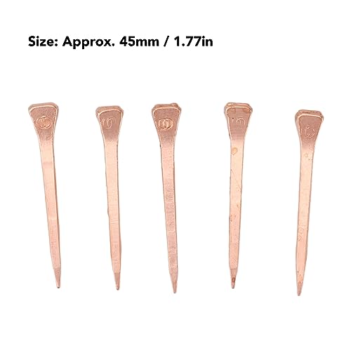 QANYEGN 250Pcs Horseshoe Nails Copper Plated, Horseshoe Nail, Riding Horseshoe Tools for Horse Training Equestrian Sports (45mm E3)