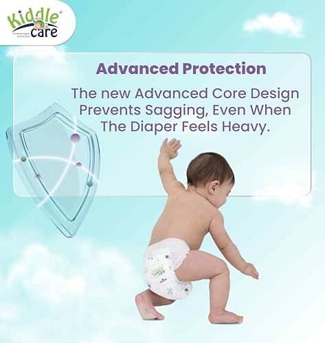 Image of Dry Comfort Advanced Soft Baby Diaper Pants | Medium (M) | Pack of 2 | 68 Pieces | 7-12 Kg | Up to 12 Hours Protection, Prevents Leakage, Wetness Indicator