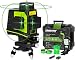 Produktbild Kreuzlinienlaser grün 3 x 360 grad | rotationslaser selbstnivellierend mit KOFFER | USB -Ladeanschluss | pulsfunktion | LASER BRILLE | nivelliergerät mini stativ | Magnethalterung | Li-Ion batterie