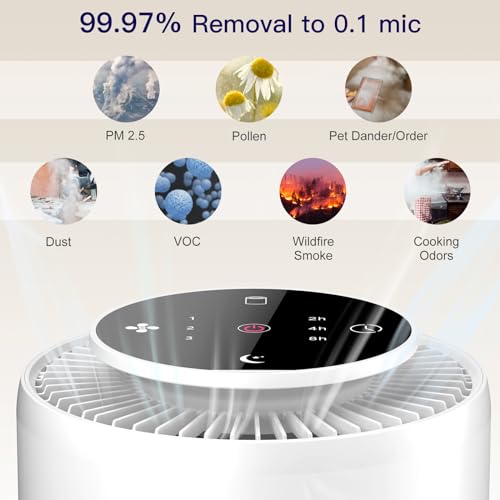 Aircillin Air Purifier AP070A & AP070B Replacement Filters, Efficiency Activated Carbon, High-efficiency HEPA Filter, 2 Pack