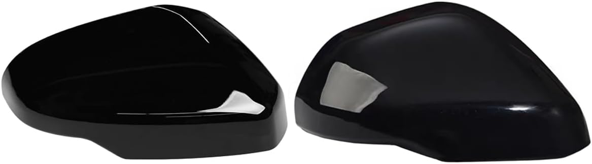 2pcs Rearview Mirror Cover Cap for Honda HR-V CR-V 2023-2025 Left and Right Side Door Mirror Cover Smooth Black White(Only Fits With Turn Signal Lamp Mirror) (Black)