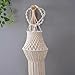 NADEnVIE Bohemian Macrame Lamp Shade Vietnam Handwoven Cotton Thread Natural Handmade Elegant Fringes Creates Relaxing Ambiance Versatile Decor Living Room, Bed Room, Nursery Room
