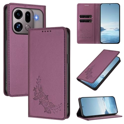 �X�}�z�P�[�X �Ή��@�� for Oppo Find X9s Pro�yRFID�u���b�N�z�y�J�[�h�z���_�[�t�����z �}�O�l�b�g�J�� �X�^���h�@�\�t���z�X�}�z�P�[�X Violet
