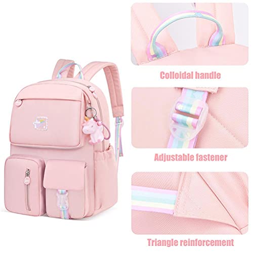 Mochila feminina BTSEURY vintage de alta capacidade, casual, bonita, estudantil