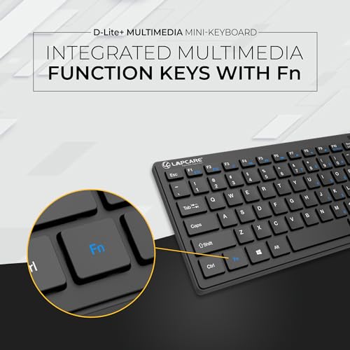 LAPCARE D-Lite Plus Wireless Keyboard with 2.4 Ghz & 10 M Bt Range &78 Keys, 8 Million Key Life, Minimalist Design,Compatible Window98, Me, 2000,... - Image 4