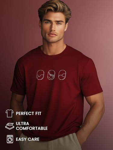 Image of Nobero Men's Regular Graphic Printed T-Shirt for Men | Soft Cotton | Classic Fit | Printed Casual Tshirt for Men