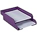JAM PAPER Stackable Paper Trays - Purple - Desktop Document, Letter, & File Organizer Tray - Sold Individually