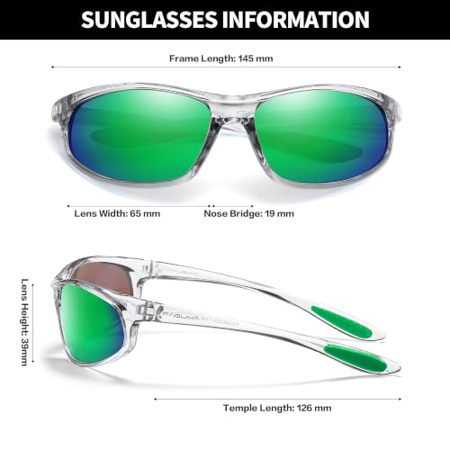 Image of FAGUMA Polarized Sports Sunglasses For Men UV400 Protection | Cycling Driving Fishing