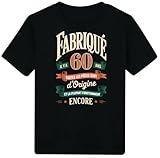 [29P] Idée Cadeau Anniversaire 60 Ans Homme Femme Tee Shirt Humoristique Noël Décoration T Shirt Premium (FR/ES, Alpha/Lettres, M, Taille Normale, Taille Normale)