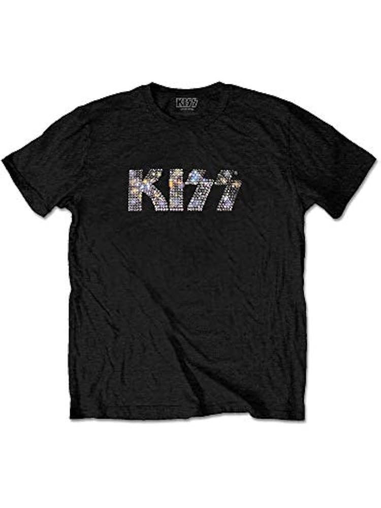 Kiss T Shirt Diamante Classic Band Logo New Official Unisex